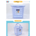 Customized plastic storage laundry basket with handle